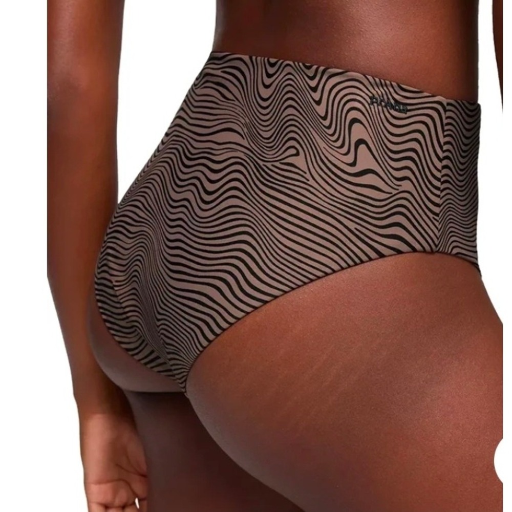 prAna Lahari High Rise Swim Bottom Womens S Black Wavee NWT Psychedelic Wavy